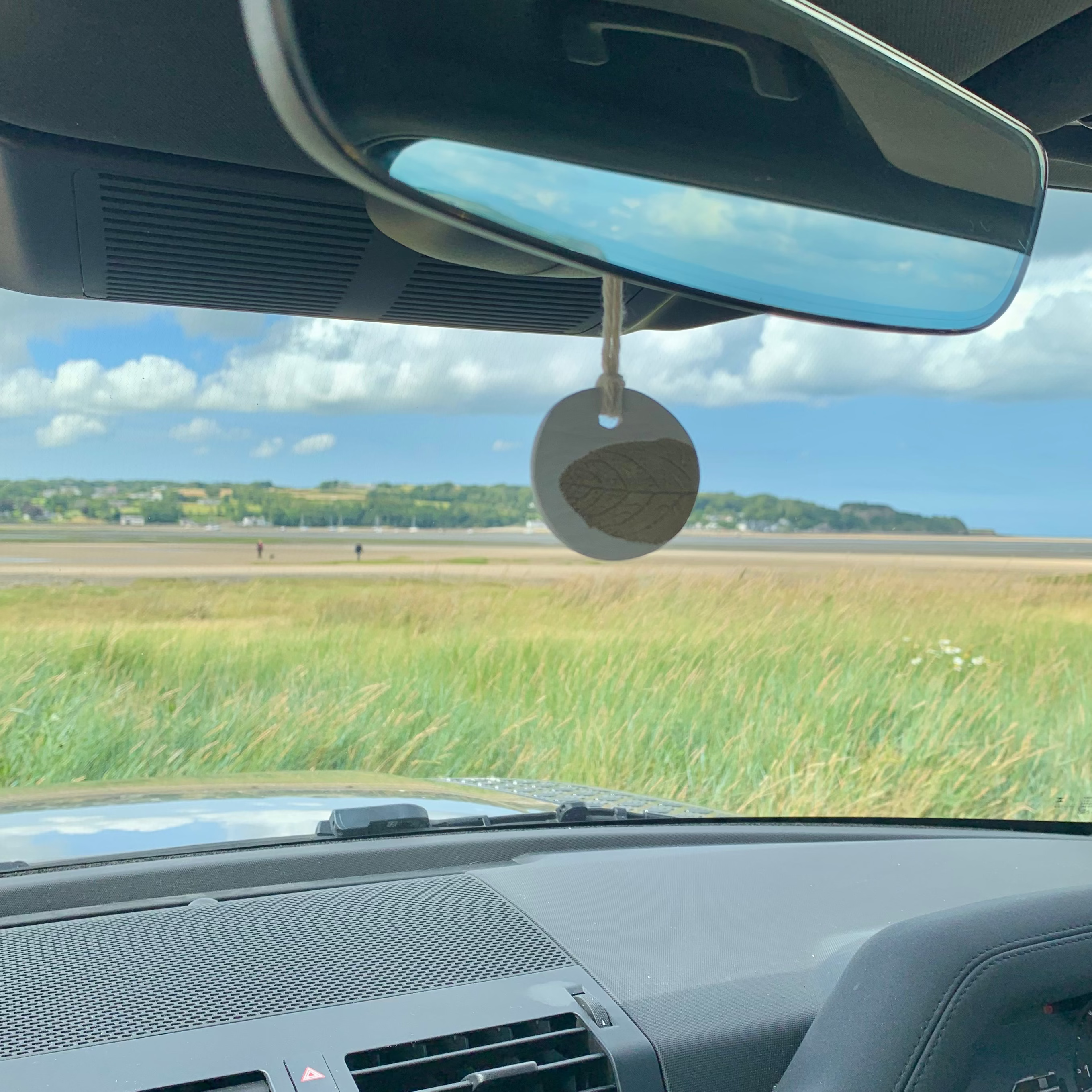 Ceramic fragrance essential oil diffusers with sage leaf design for air freshner in car