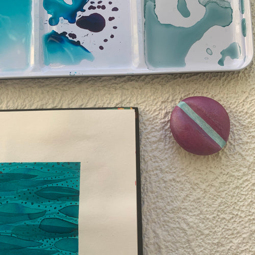 pink brush rest pen rest ceramic rest stationery artist gift writer gift, journalling.